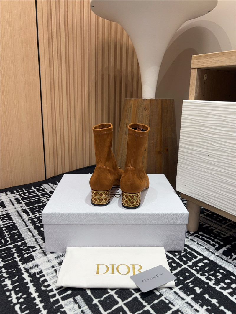 D10r cd icon brown heeled ankle boots