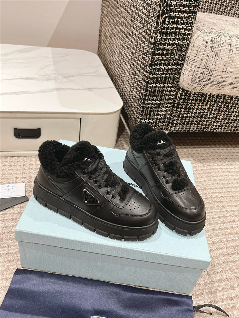 Pra*a black winter platform sneakers
