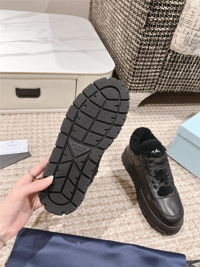 Pra*a black winter platform sneakers
