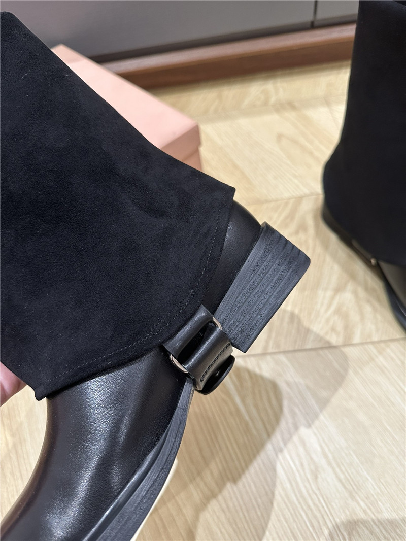 Miu Miu Turn-Down Collar Boots