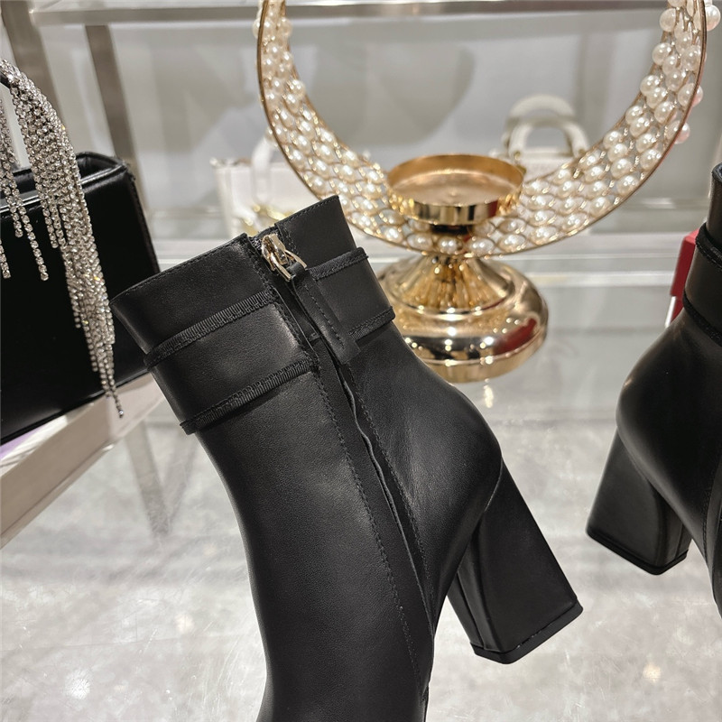 Roger Vivier Leather Buckle Ankle Booties