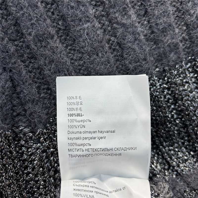 Miu Miu Ribbed-Knit Pullover Sweater in Grey