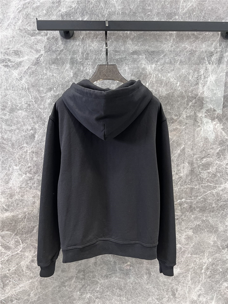 Bv*b*rry black equestrian knight cotton zip hoodie