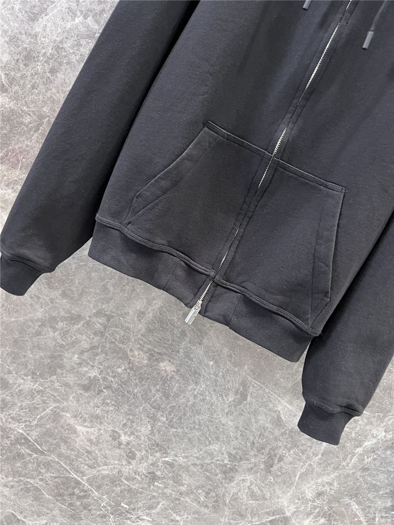 Bv*b*rry black equestrian knight cotton zip hoodie