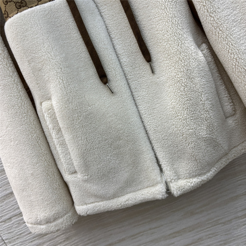 Gvc*1 patchwork hooded jacket