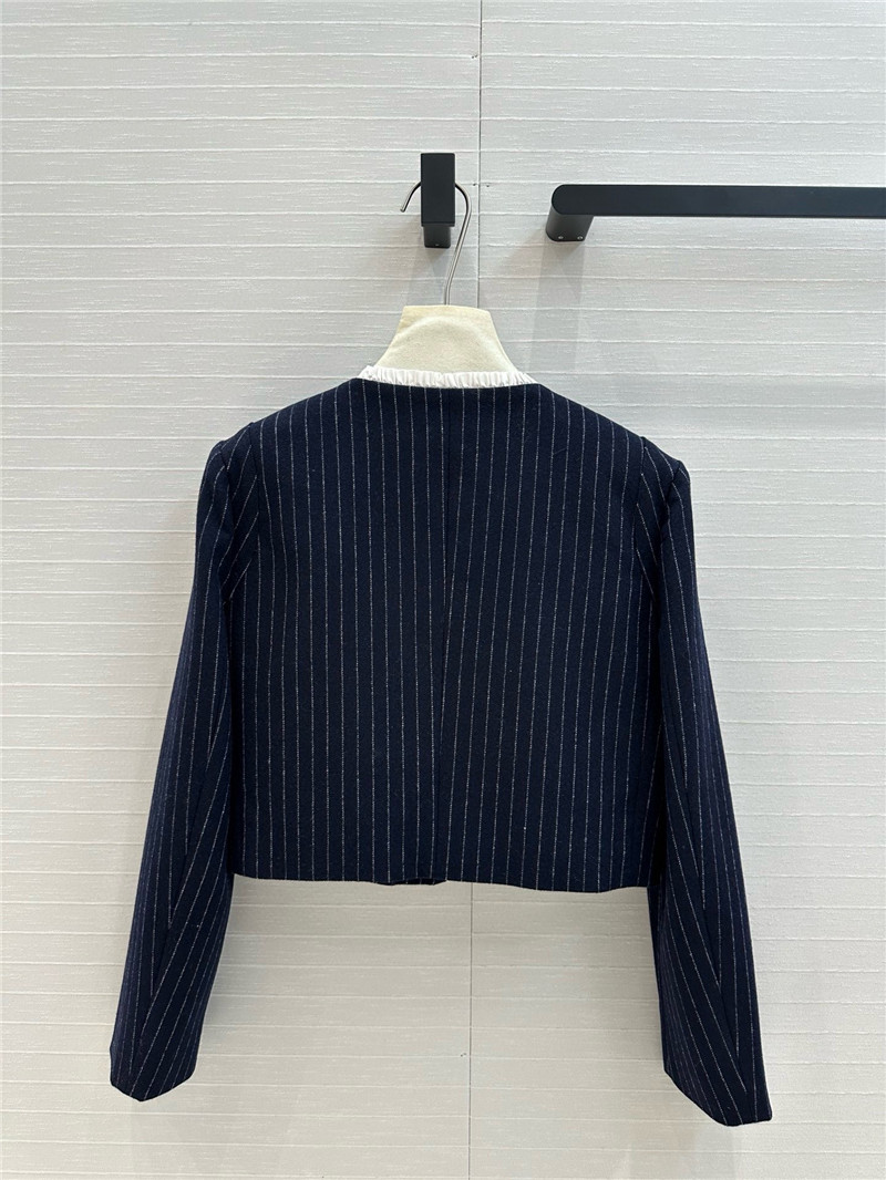M1um1u vertical striped woolen suit