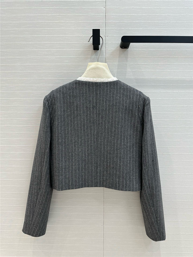 M1um1u vertical striped woolen suit