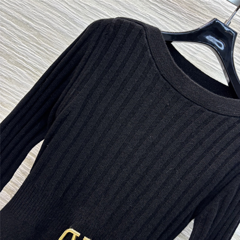 Va1e*ntin0 vertical striped knit dress