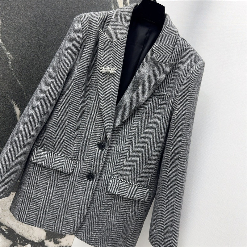 D10r herringbone wool blazer