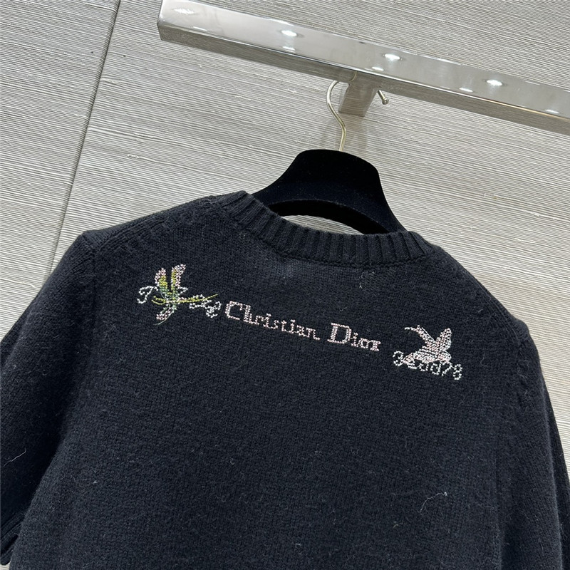 D10r multicolor short sleeve knit top black