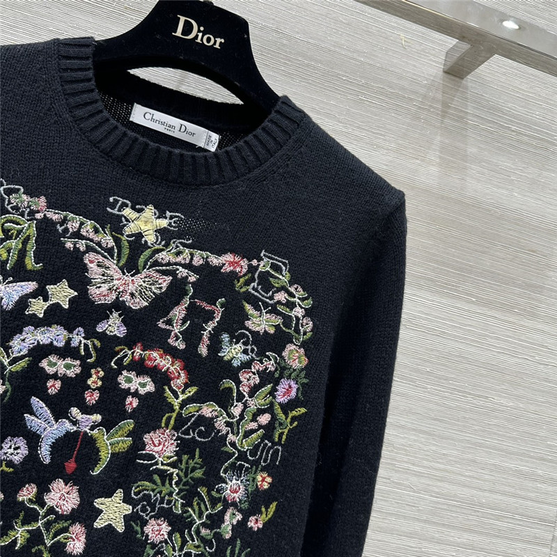 D10r knit multicolor sweater black