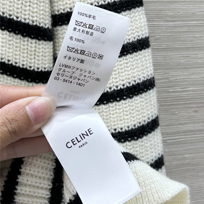 Ce1i*e v-neck marinière wool cardigan
