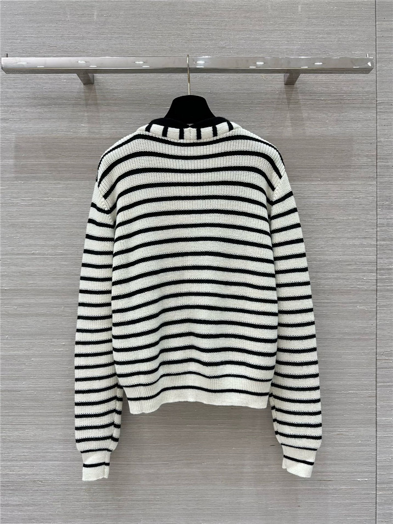 Ce1i*e v-neck marinière wool cardigan