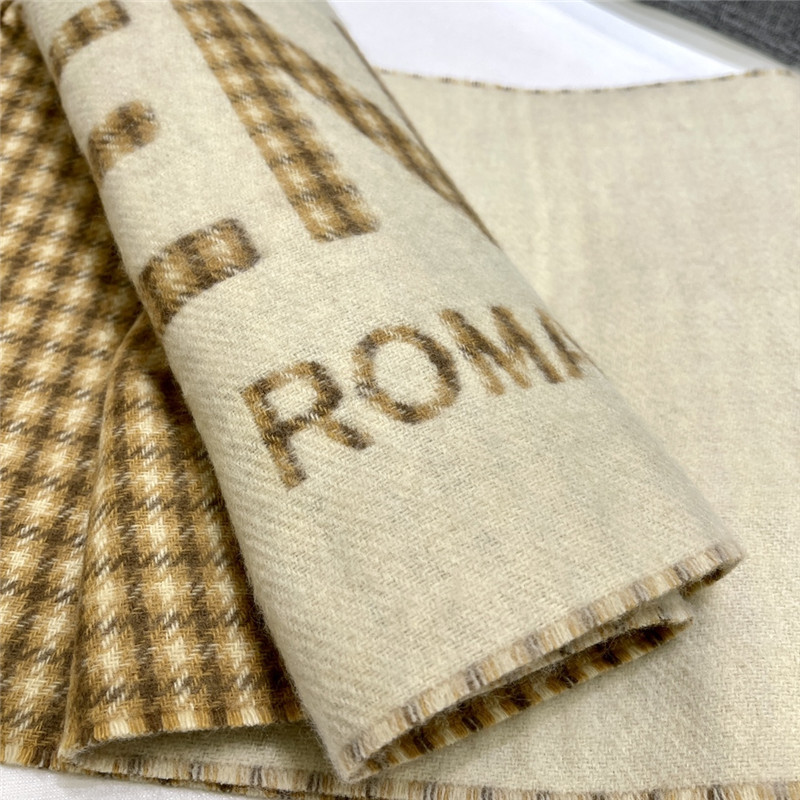 F**di wool and cashmere blend scarf