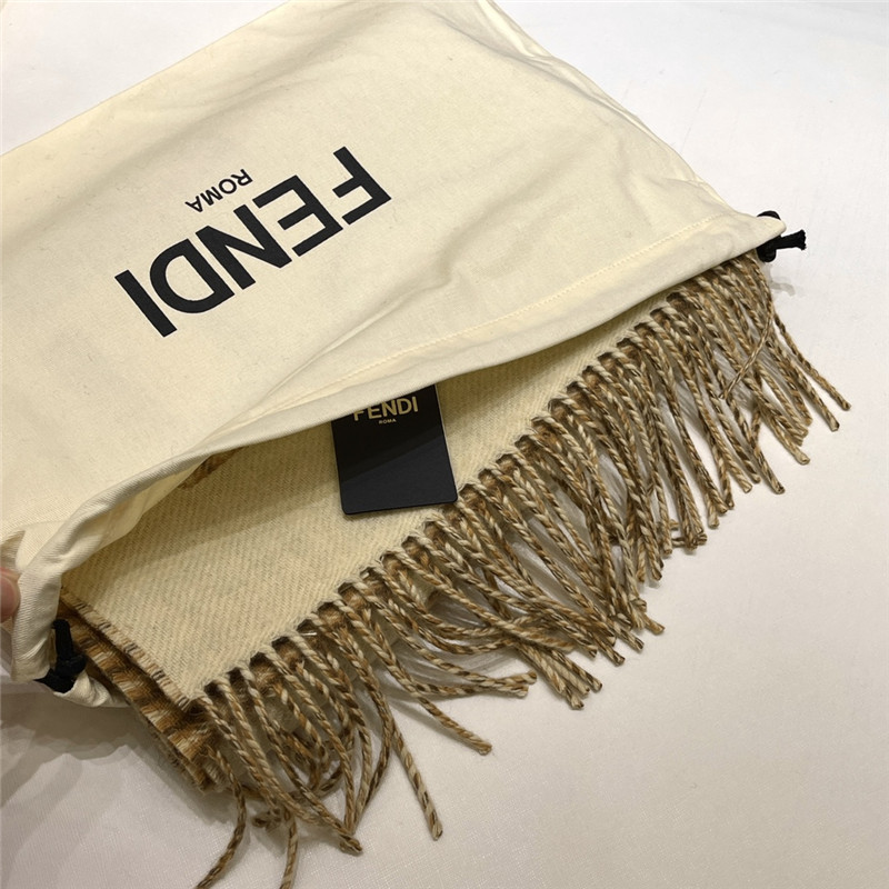 F**di wool and cashmere blend scarf