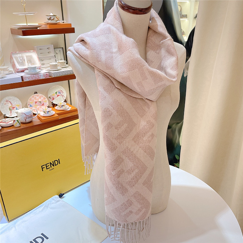 F**di long fringed scarf