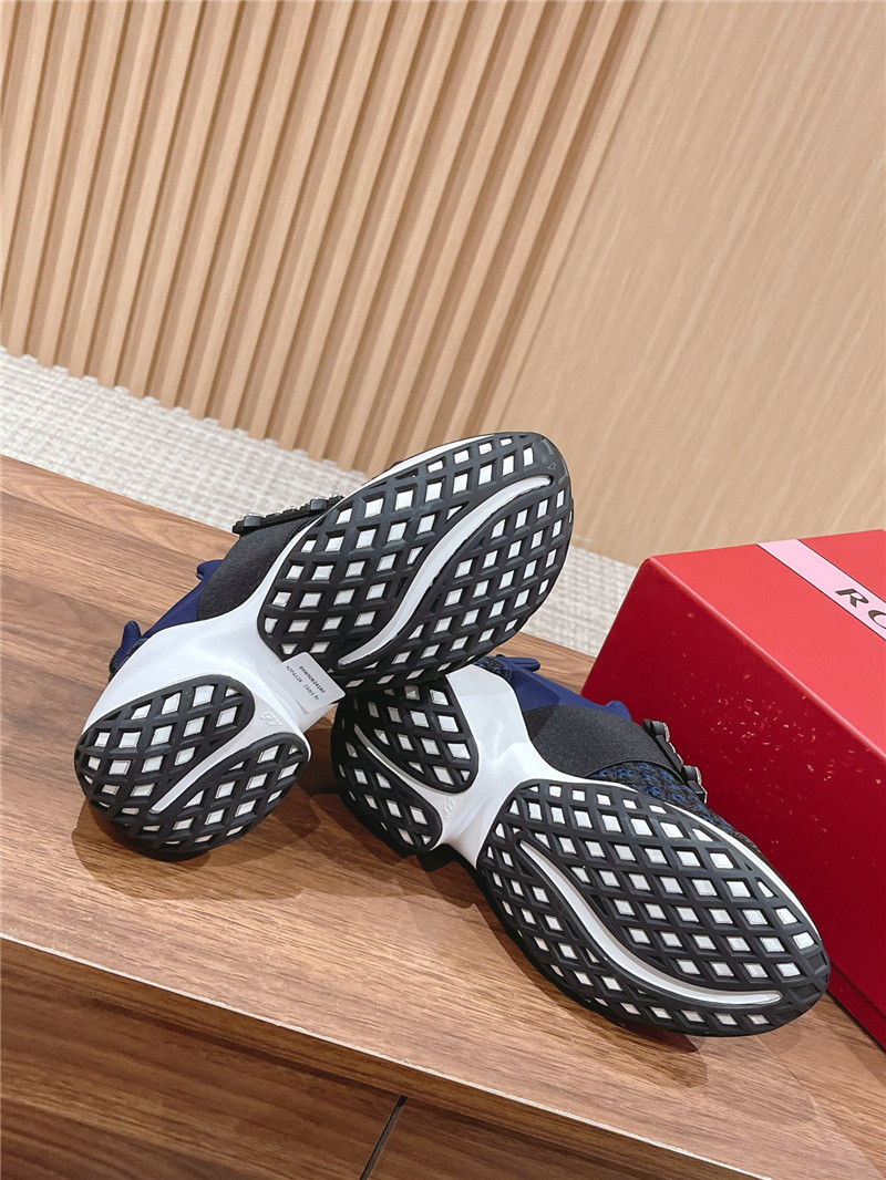 Roger Vivier Run Strass Buckle Sneakers in Blue