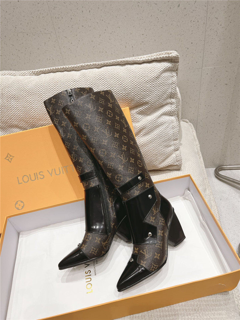 l0vis Vvtt0n monogram leather high boots