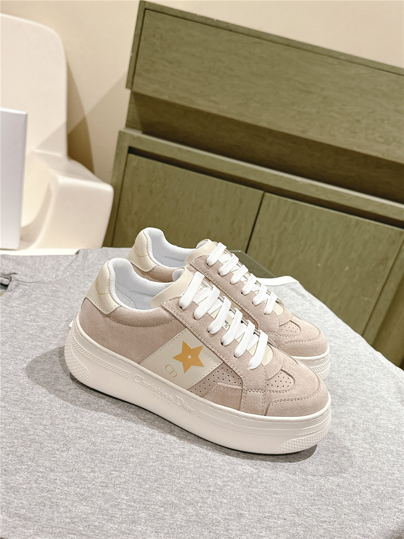 D10r star suede leather platform sneakers