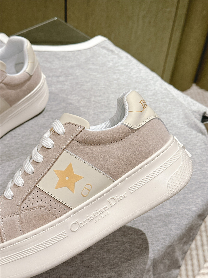 D10r star suede leather platform sneakers