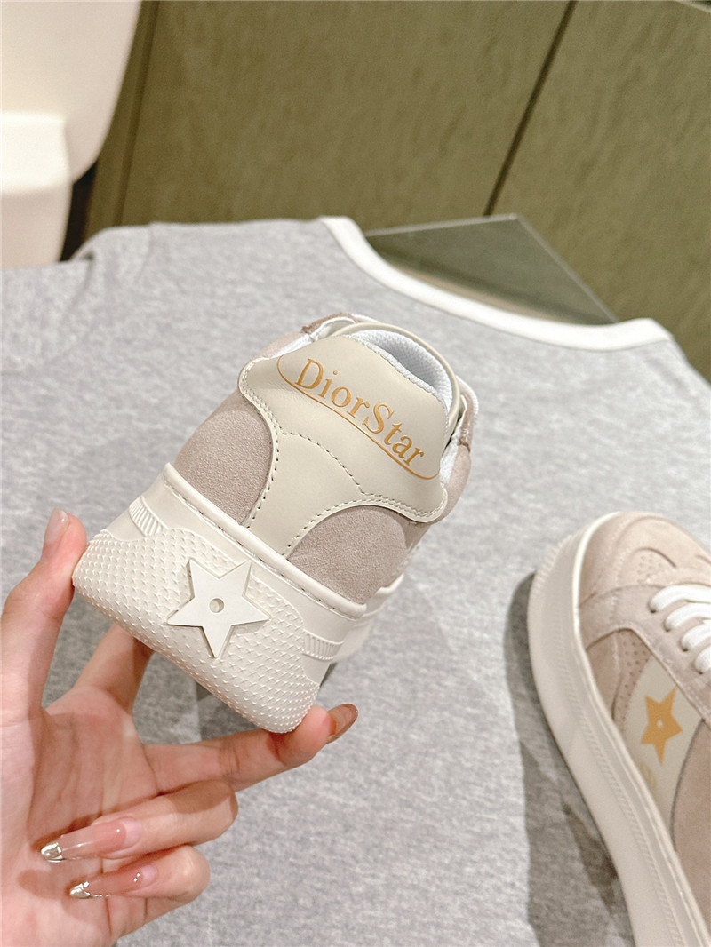 D10r star suede leather platform sneakers