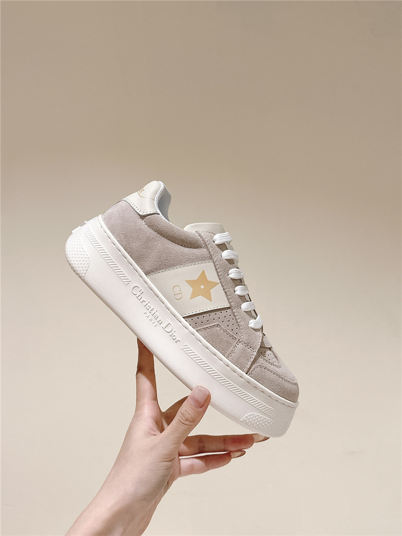 D10r star suede leather platform sneakers