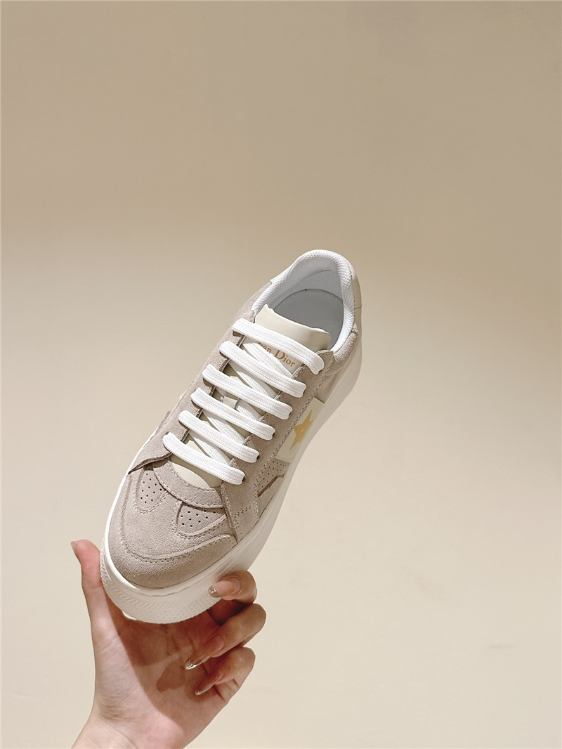 D10r star suede leather platform sneakers