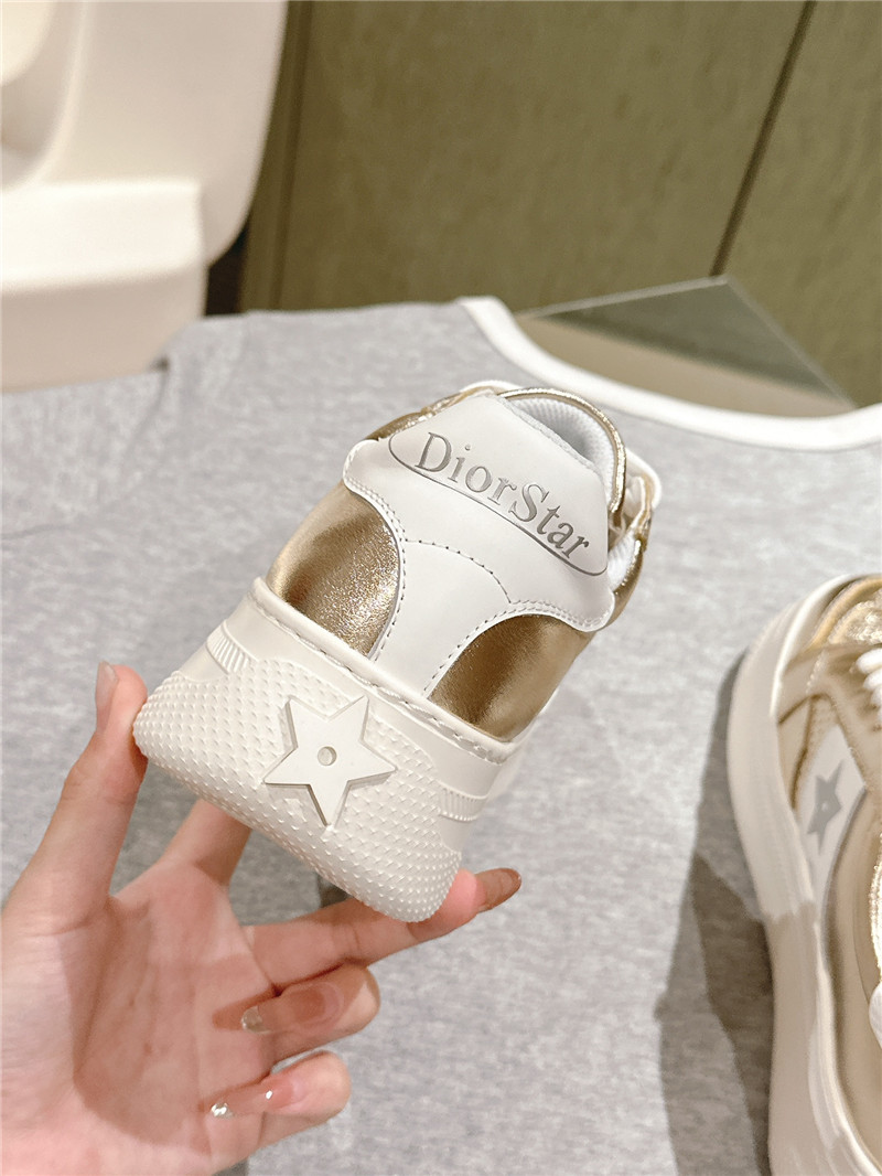 D10r gold star platform sneakers