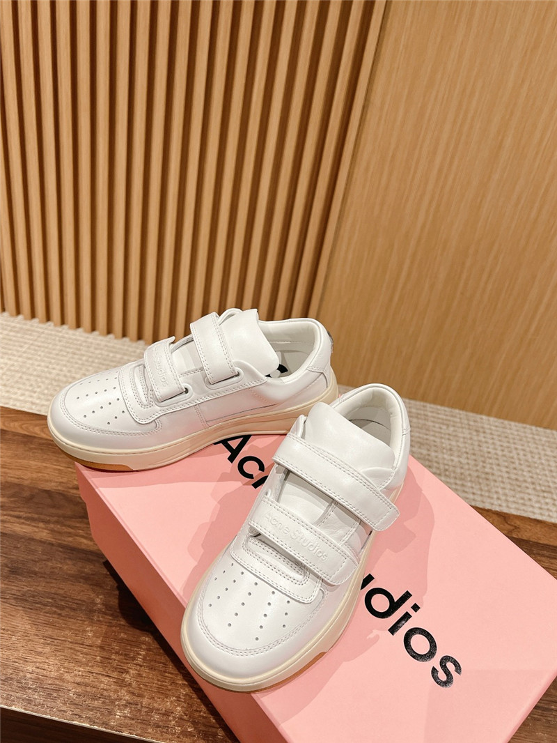 Acne Studios White Velcro Strap Sneakers
