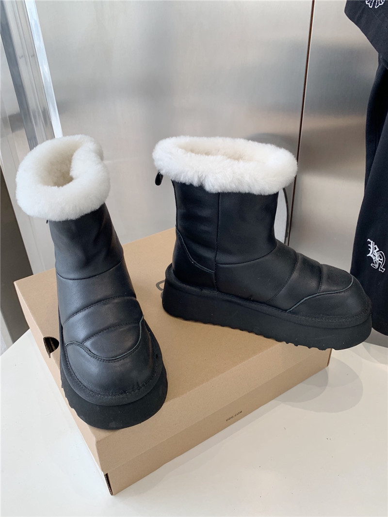 UGG Black Calfskin Snow Boots