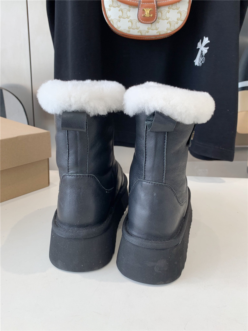 UGG Black Calfskin Snow Boots
