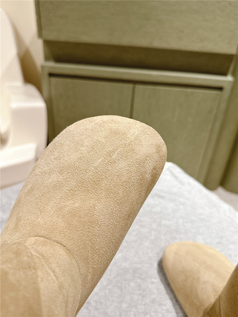 L0ew* suede lago shearling boots in beige