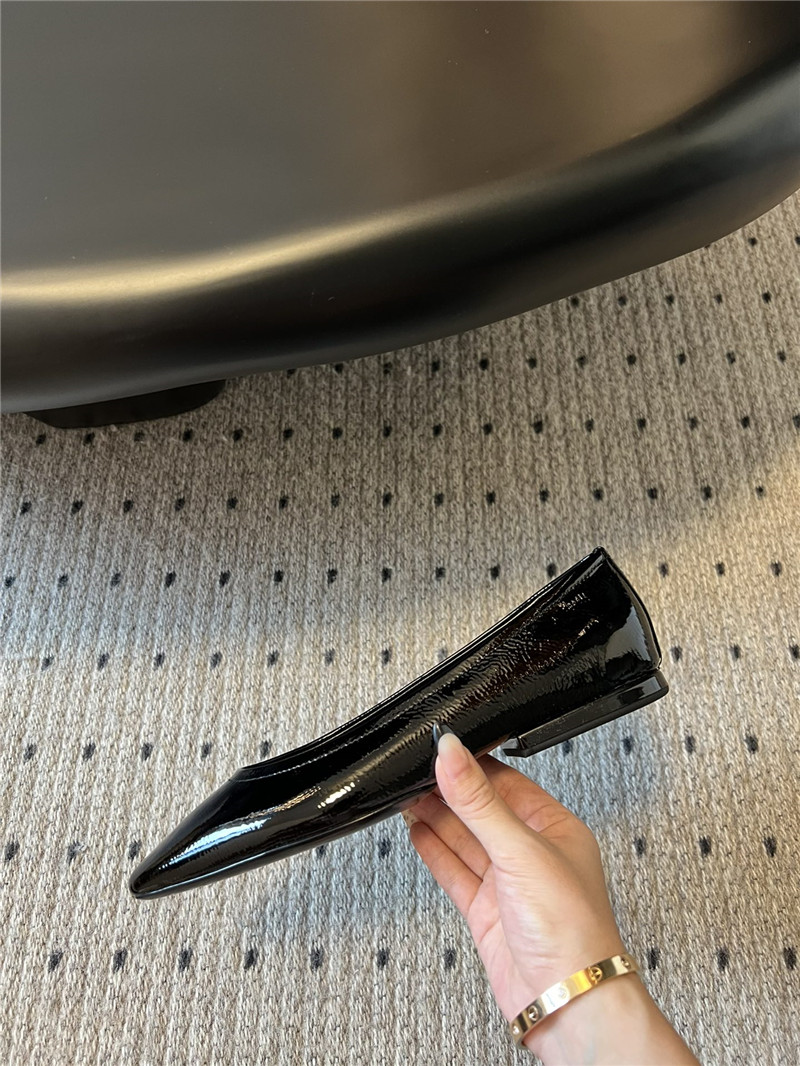 L0r0 P1ana rebecca ballerina flats black calfskin