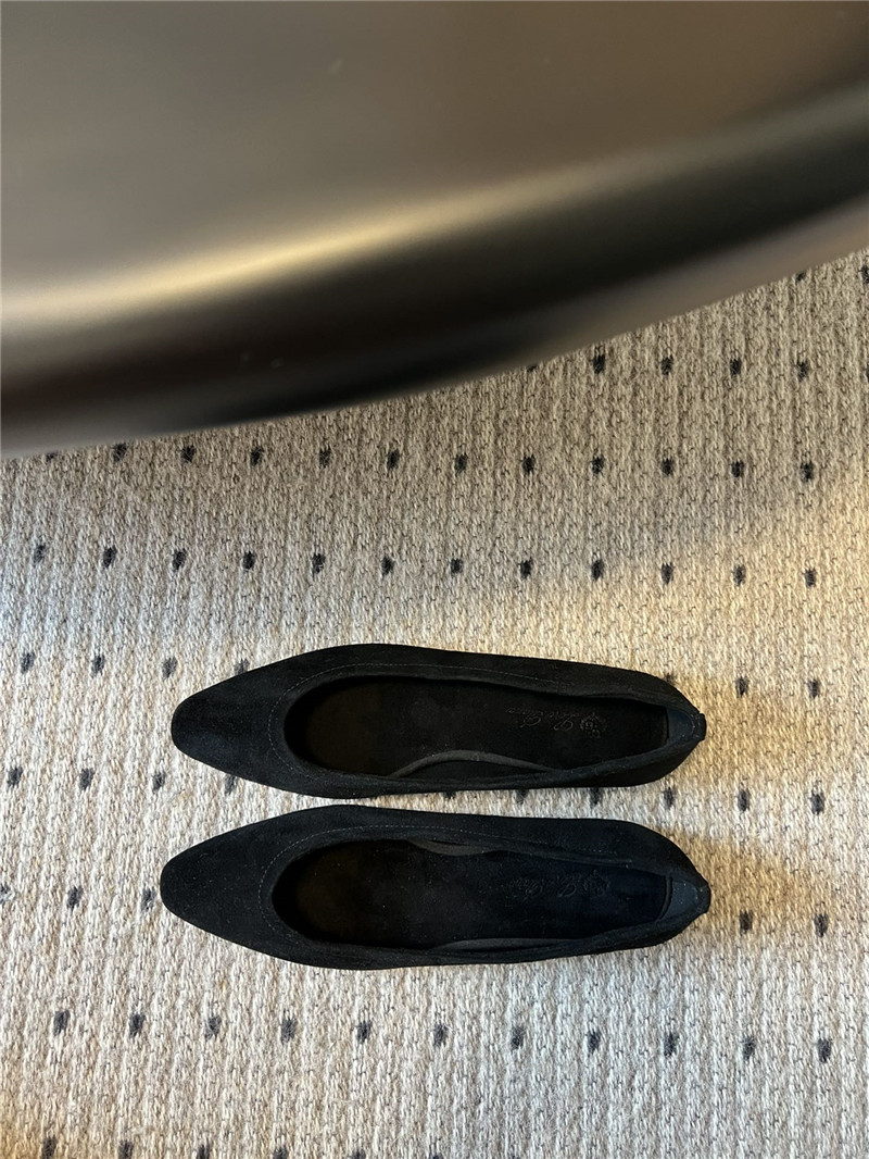 L0r0 P1ana primula ballet flats black suede