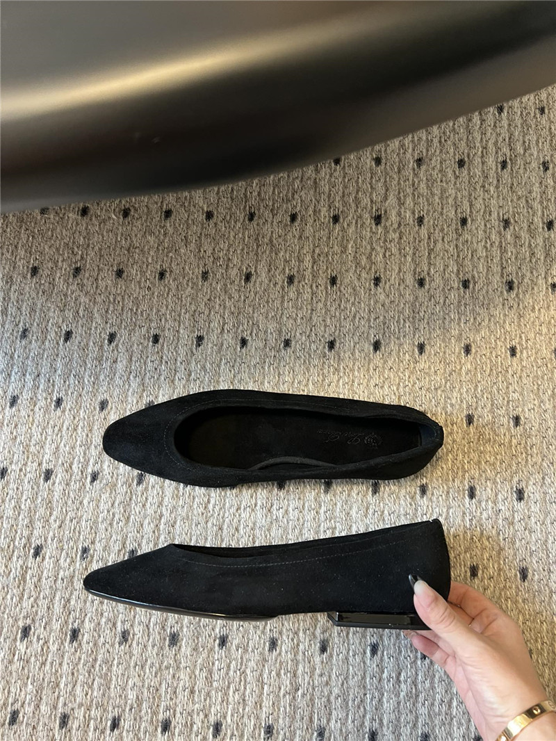 L0r0 P1ana primula ballet flats black suede