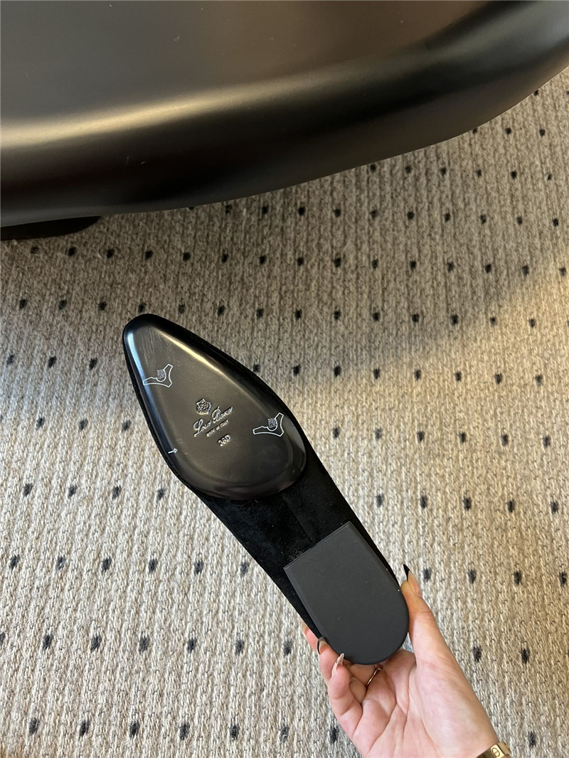 L0r0 P1ana primula ballet flats black suede