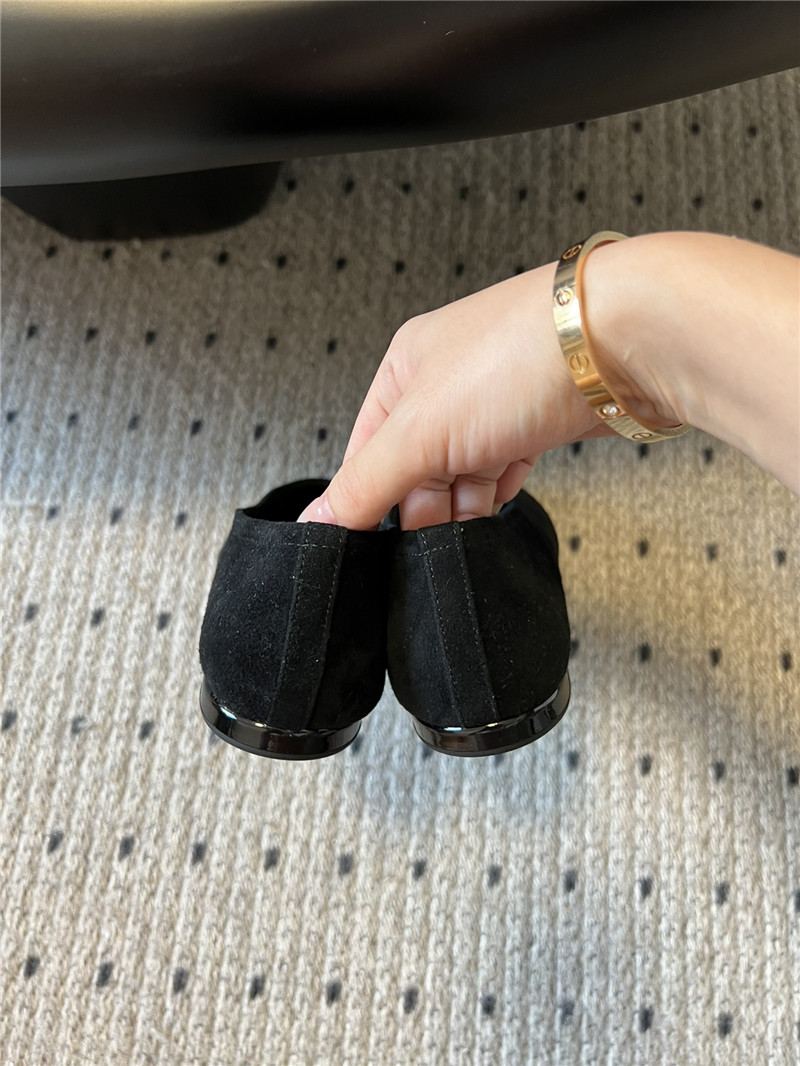 L0r0 P1ana primula ballet flats black suede