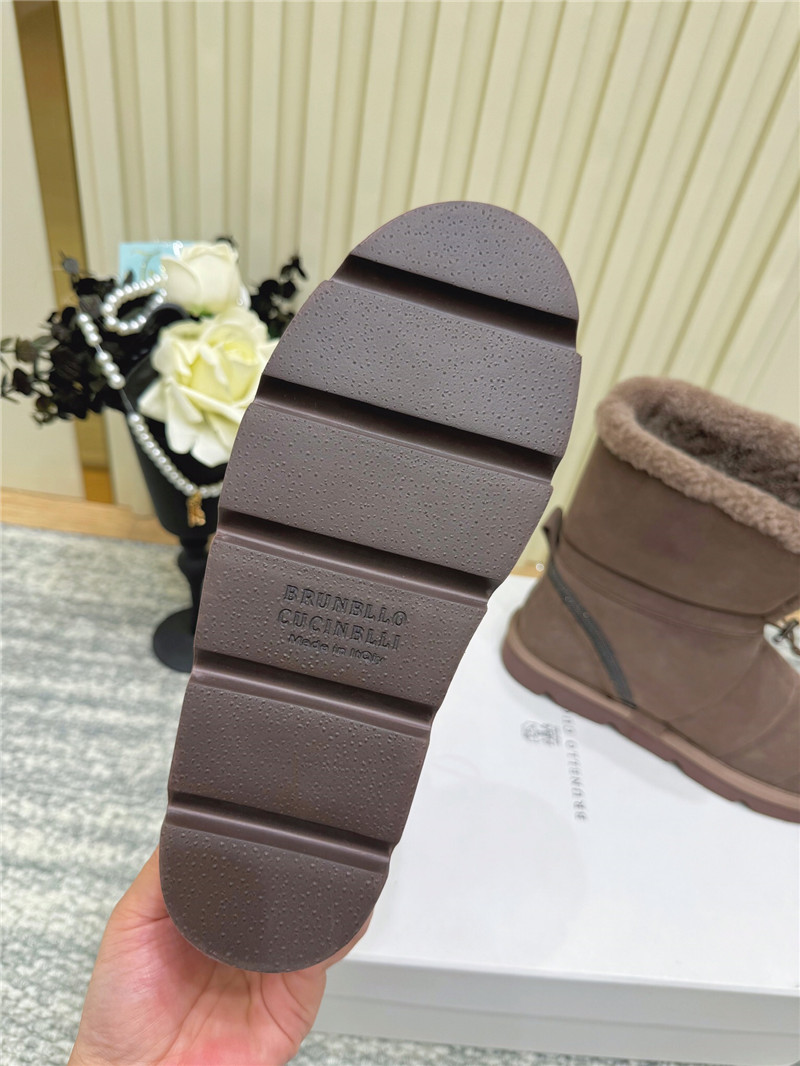 BC Suede Wool Snow Boots Brown