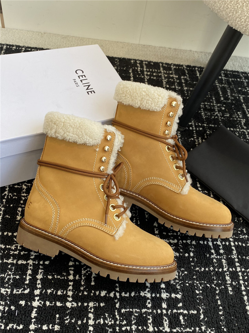 Ce1i*e kurt lace-up calfskin mid boot