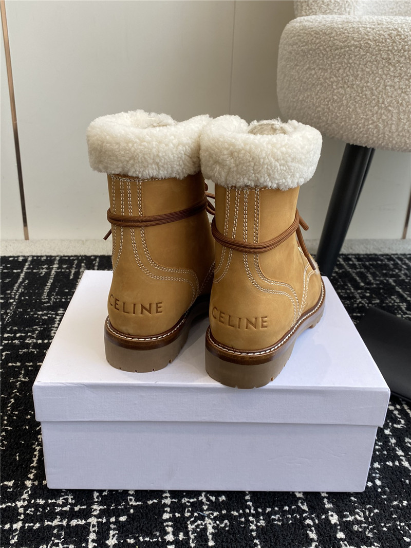 Ce1i*e kurt lace-up calfskin mid boot