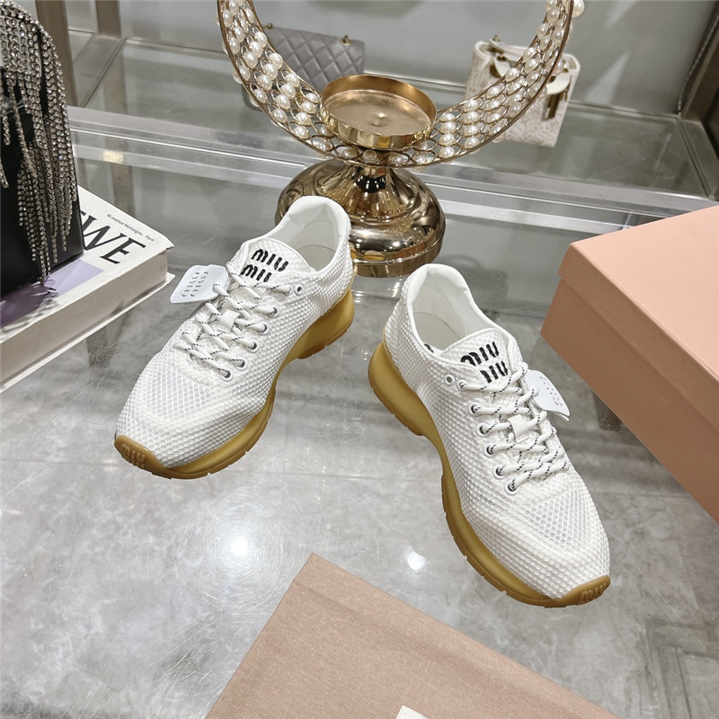 Miu Miu White Suede Sneakers for Women