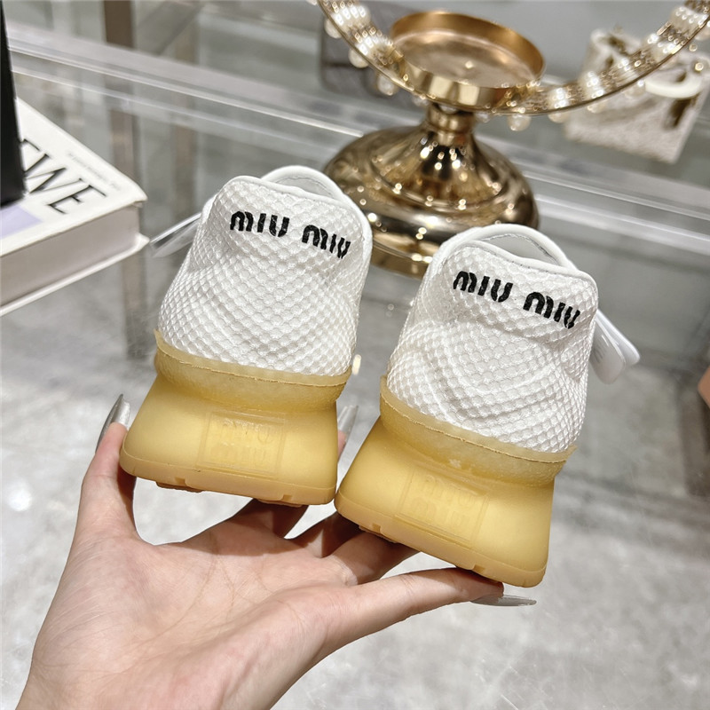 Miu Miu White Suede Sneakers for Women