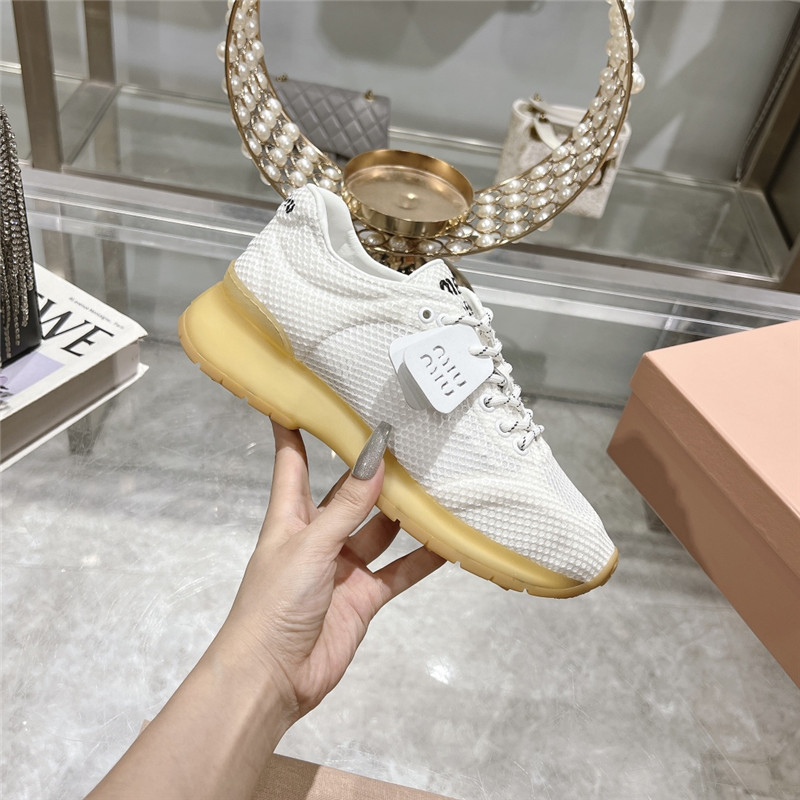 Miu Miu White Suede Sneakers for Women