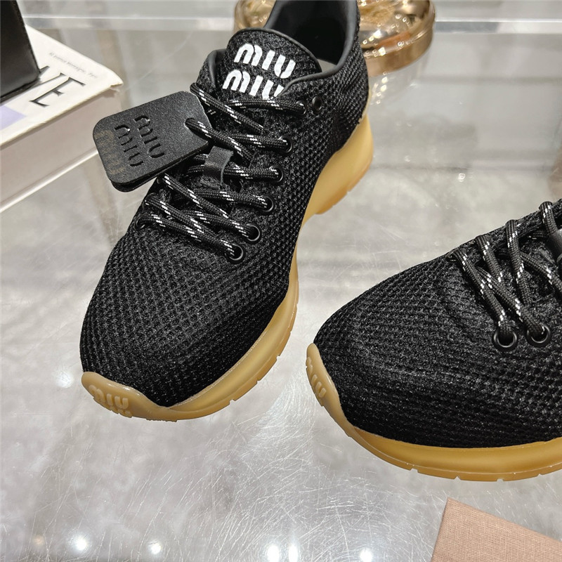 Miu Miu Black Suede Sneakers Women