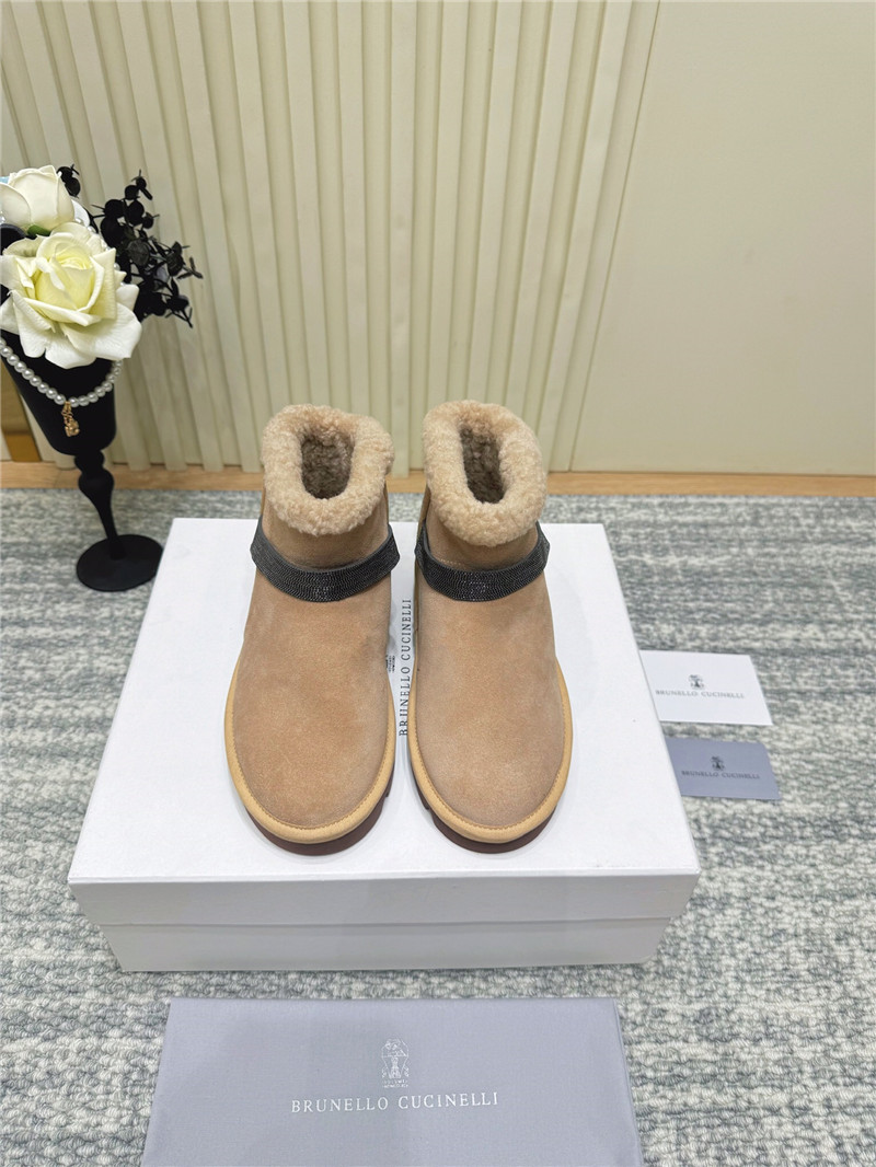 BC Embellished Suede Boots in Brown