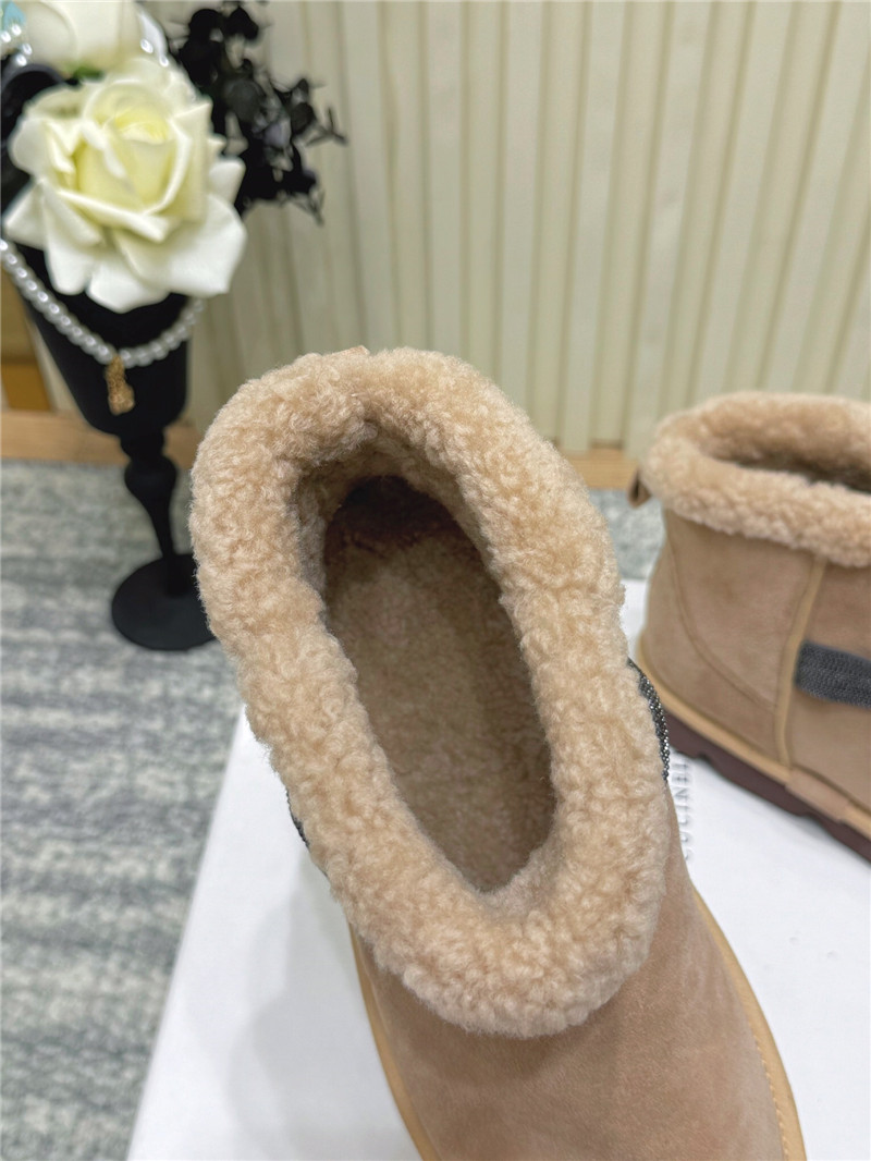 BC Embellished Suede Boots in Brown