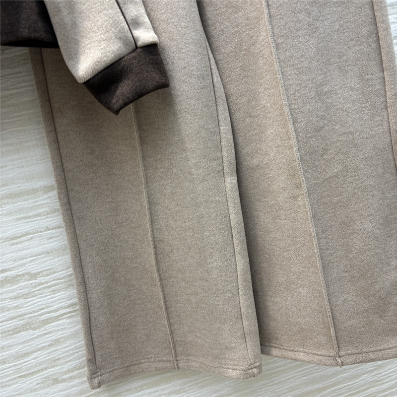 M1um1u zipper jacket + casual pants set