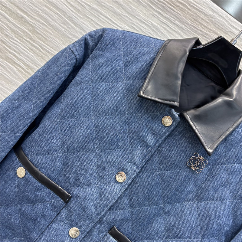 l0ew* D1am0nd quilted denim jacket