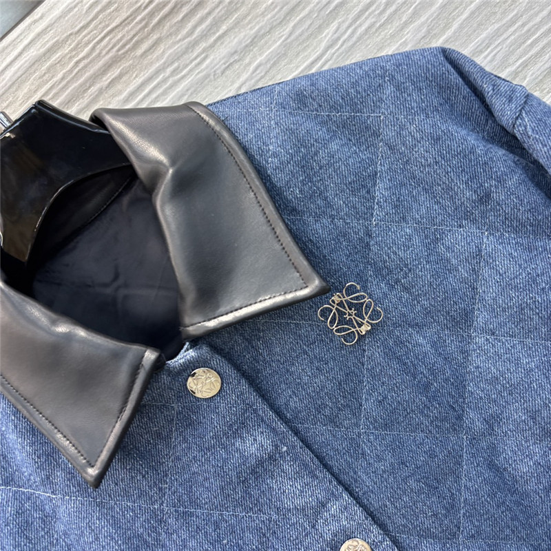 l0ew* D1am0nd quilted denim jacket