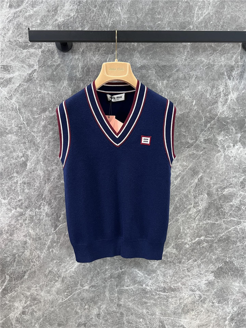 M1um1u cashmere knitted vest